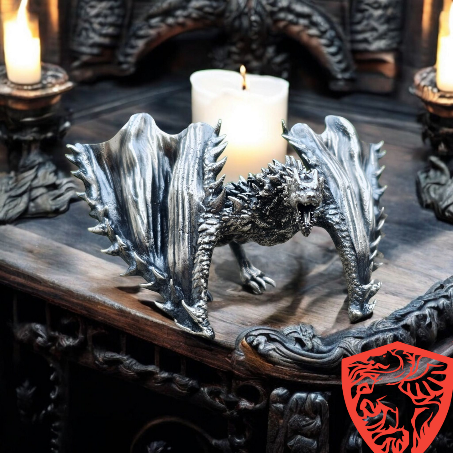 Ormr Viking Dragon 999 fine silver