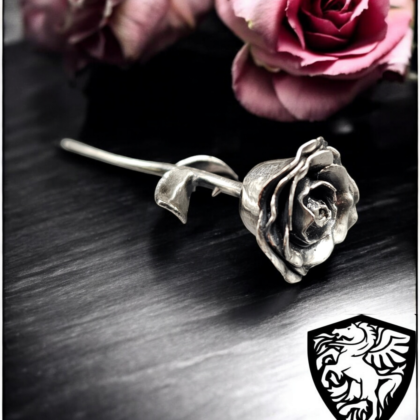 Rose 999 fine silver