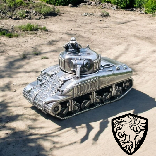 Sherman tank 999 fine silver