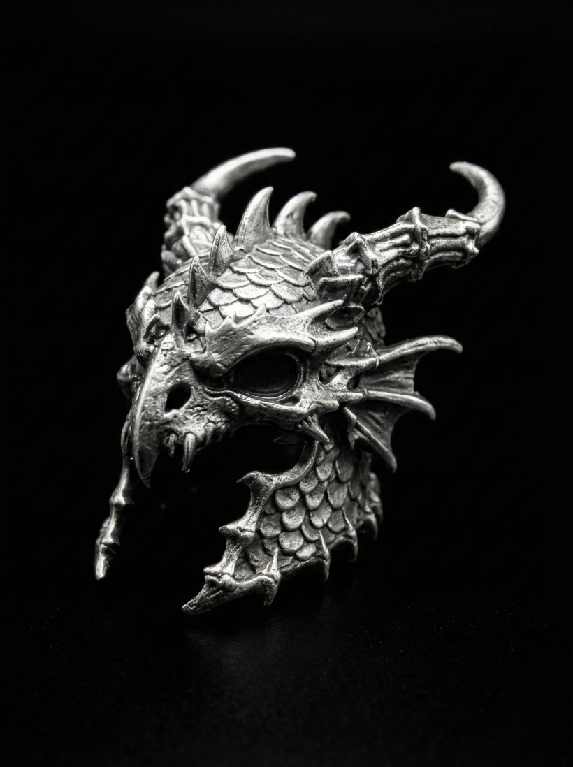 Detail of hand-finished silver