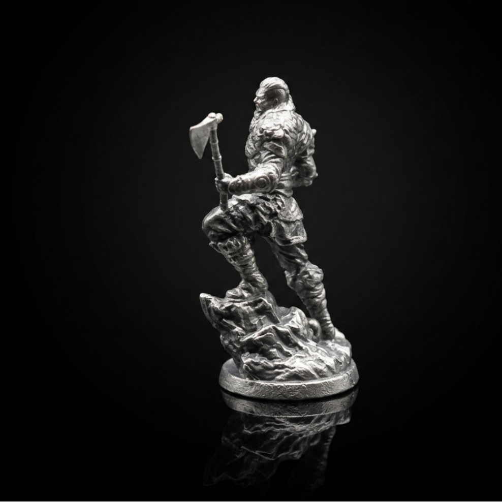 ⚔️ Viking with Two Axes – Limited Edition | 999 Fine Silver | Handcrafted in the USA